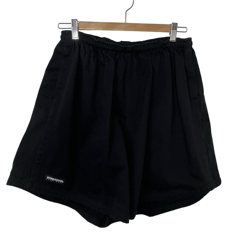 Barbarian Rugby Shorts Mens Black Varsity Athletic Made in Canada Drawstring